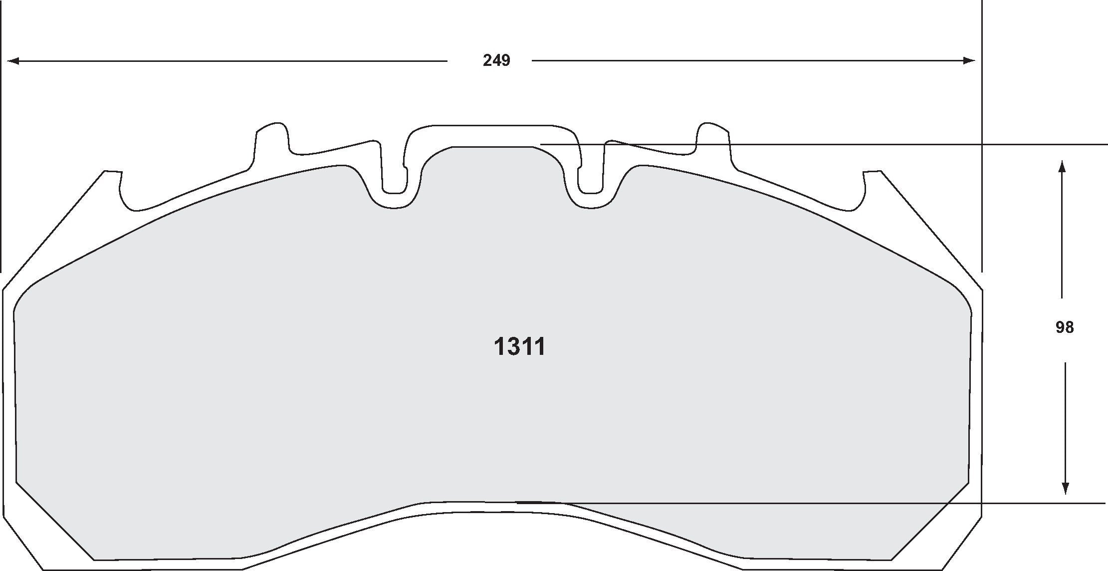 performance friction disc brake pad set frsport 1311.12