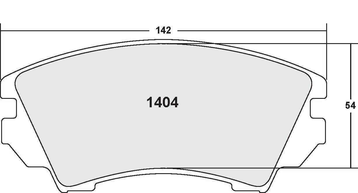 performance friction disc brake pad set frsport 1404.10