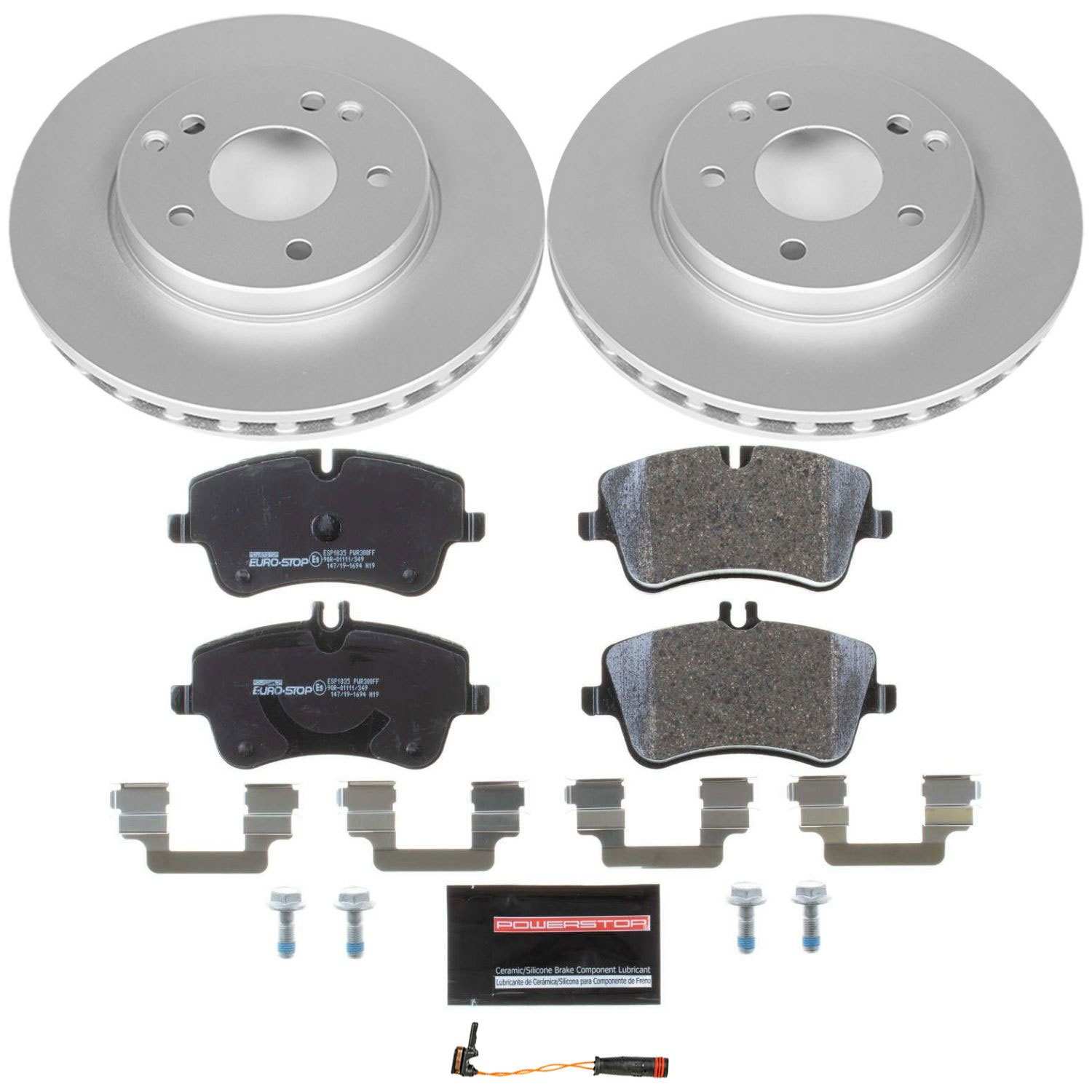 Euro-Stop by PowerStop Disc Brake Kit  top view frsport ESK3048