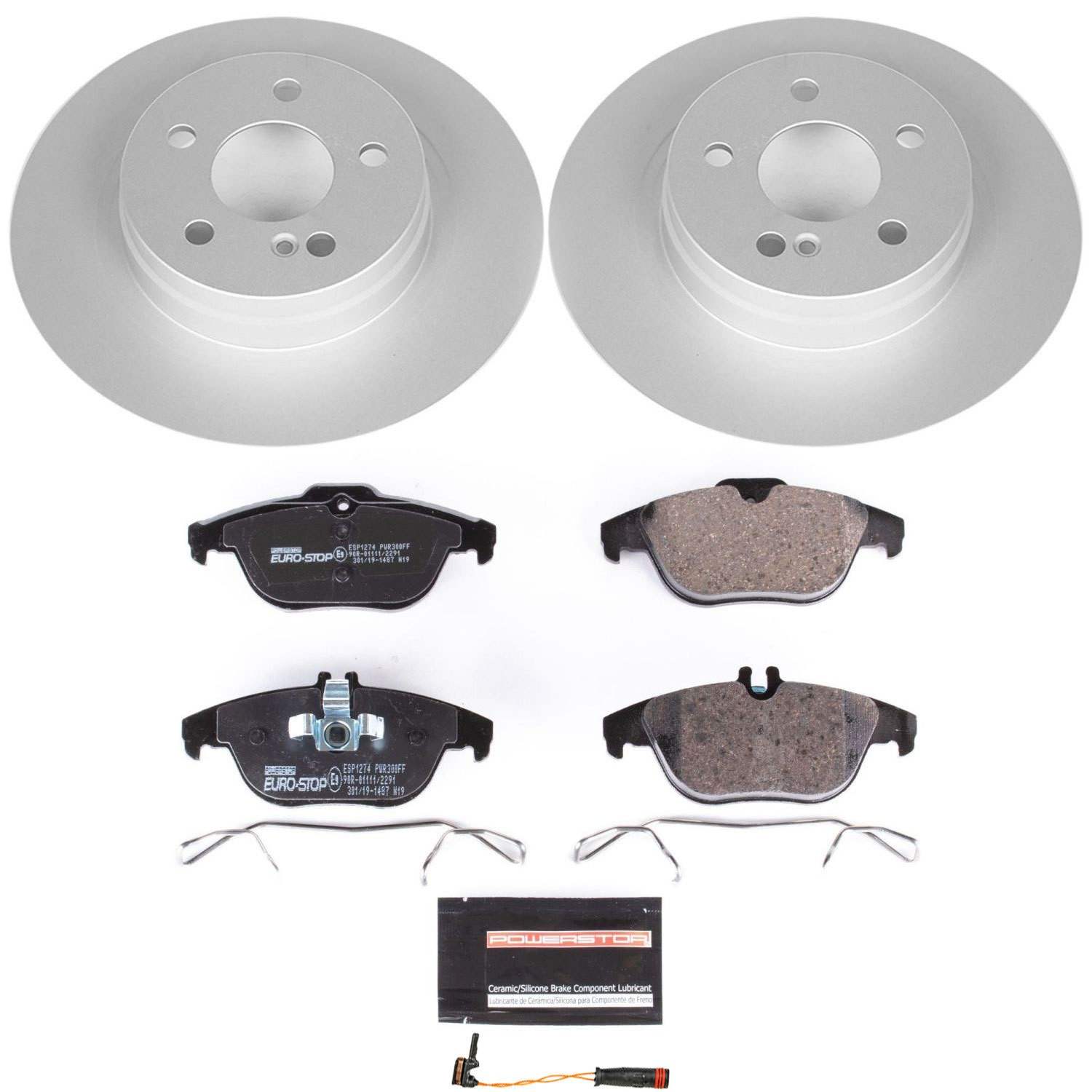Euro-Stop by PowerStop Disc Brake Kit  top view frsport ESK5625