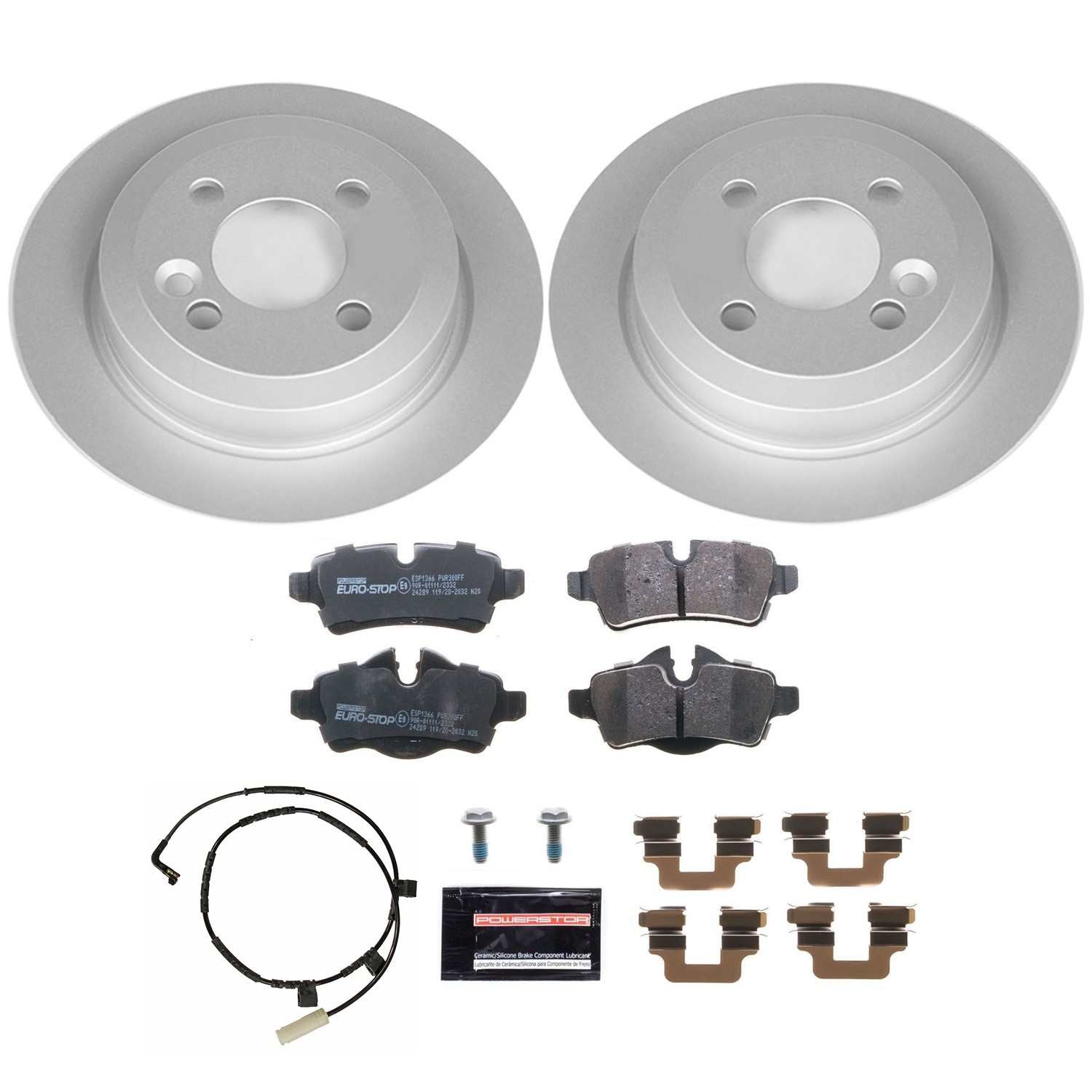 Euro-Stop by PowerStop Disc Brake Kit  top view frsport ESK6281