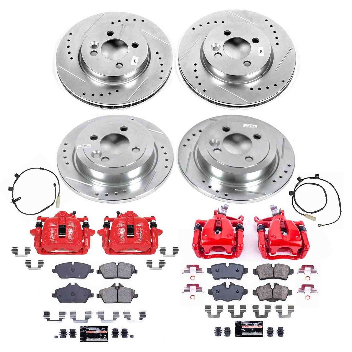 PowerStop Power Stop 11-15 Mini Cooper Front & Rear Z23 Evolution Kit W/Cals KC6740