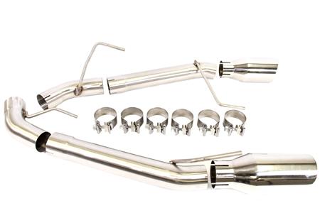 PLM 2.5" Dual Axle Back Exhaust Pipe Kit Mustang 05-10 V8 GT GT500