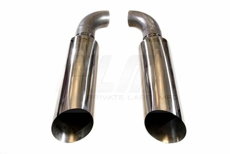 PLM 5" Dual Diesel Stack Kit with Slant Tips Universal Fit Chevy Ford Dodge Exhaust