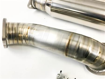 PLM Private Label Mfg Power Driven Titanium Exhaust - Evo X 08-15 V2