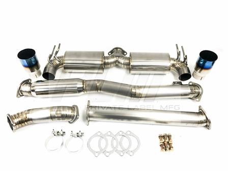 PLM Private Label Mfg Power Driven Titanium Exhaust - Evo X 08-15 V2