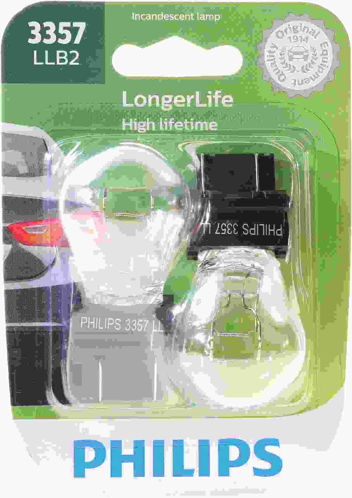 Philips Tail Light Bulb top view frsport 3357LLB2