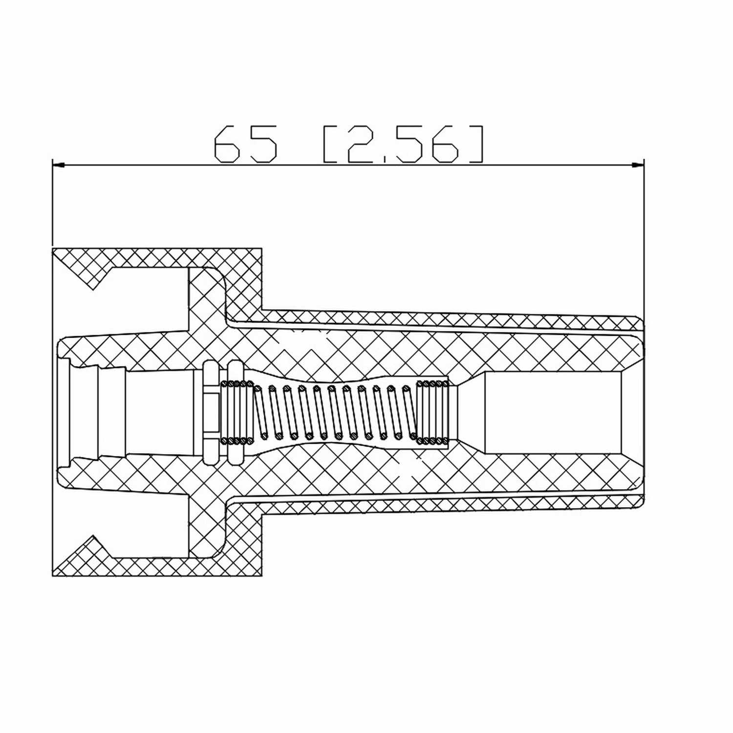 PRENCO Direct Ignition Coil Boot top view frsport 36-2058