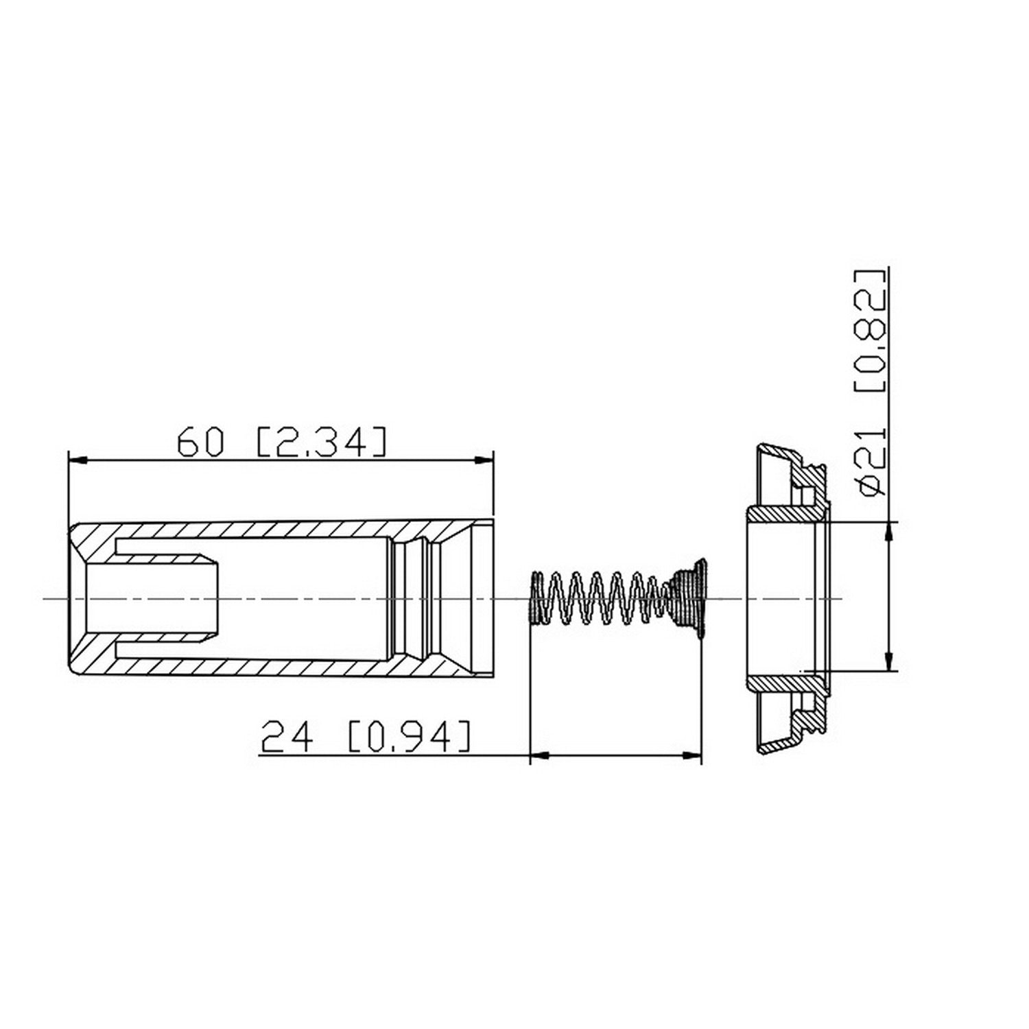PRENCO Direct Ignition Coil Boot top view frsport 36-2070