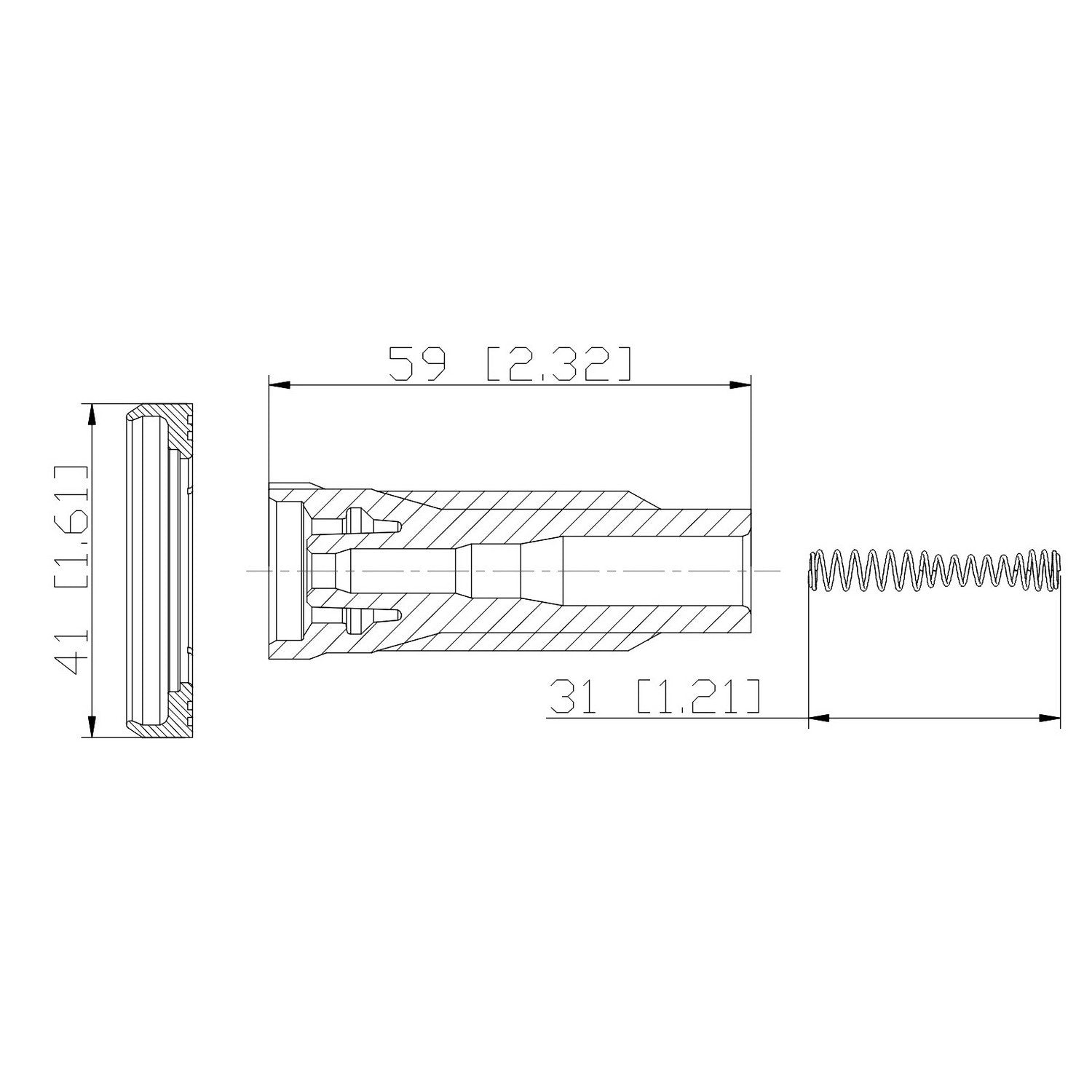 PRENCO Direct Ignition Coil Boot top view frsport 36-2104