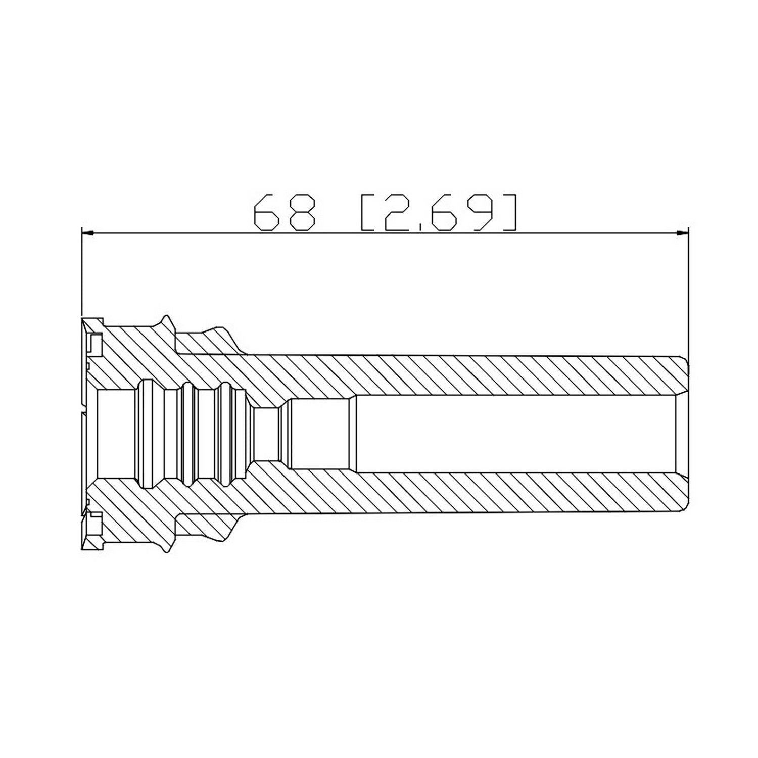 PRENCO Direct Ignition Coil Boot top view frsport 36-2106