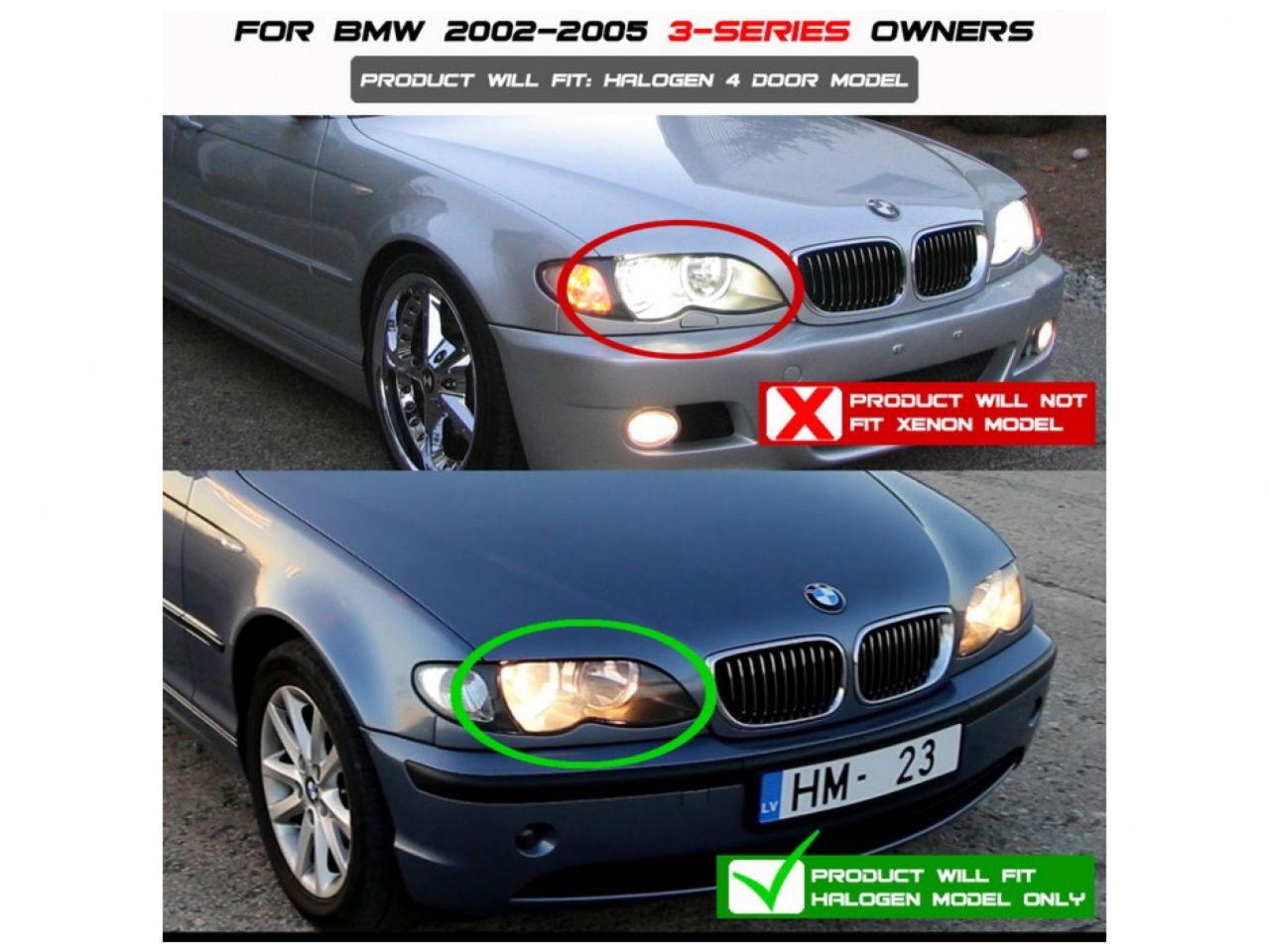 Spyder BMW E46 3-Series 02-05 4DR Projector Headlights 1PC - LED Halo - Smoke