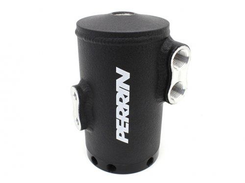 Perrin Performance Performance Black Air Oil Separator - Subaru WRX / STI 02-14 With FMIC