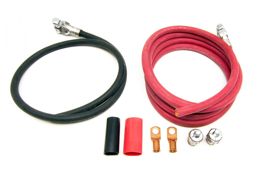 Painless Red/Black Battery Cables 8ft Red 3ft Black PWI40113