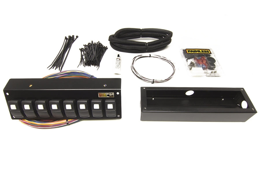Painless Trail Rocker - 8 Switch Panel - Flange Mount PWI57103