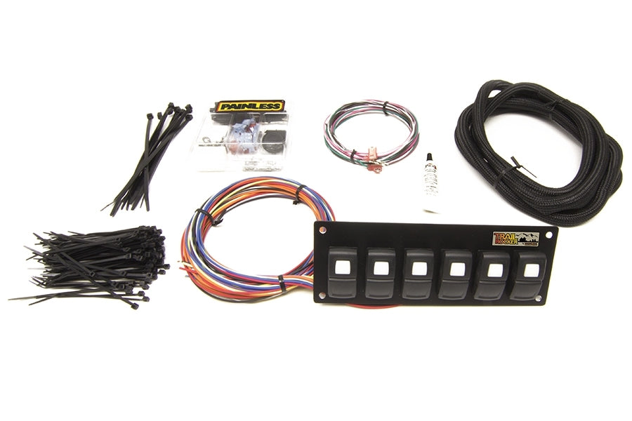Painless Trail Rocker - 6 Switch Panel - Dash Mount PWI57104