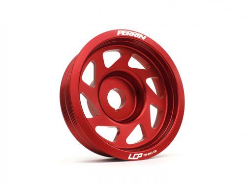 Perrin Performance Lightened Crank Pulley Red Subaru Impreza All 1993-2014