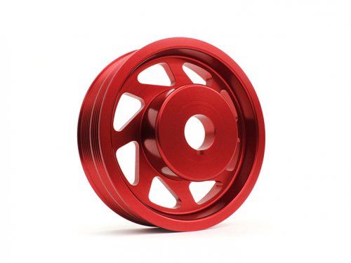 Perrin Performance Lightened Crank Pulley Red Subaru Impreza All 1993-2014