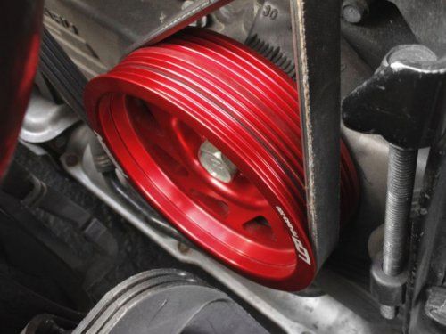 Perrin Performance Lightened Crank Pulley Red Subaru Impreza All 1993-2014
