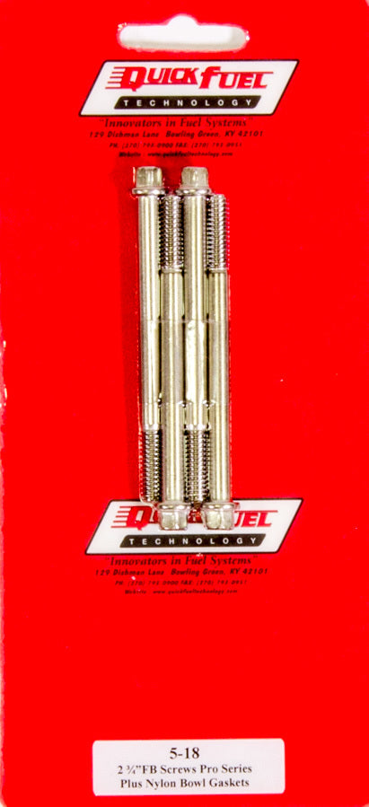 Quick Fuel Fuel Bowl Screws - Pro Series - 4-Pack QFT5-18