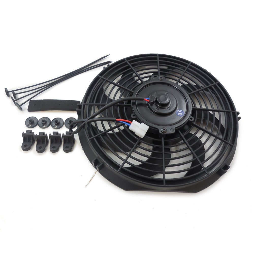 Racing Power Co-Packaged 10In Electric Cooling F an 12V Curved Blades RPCR1009