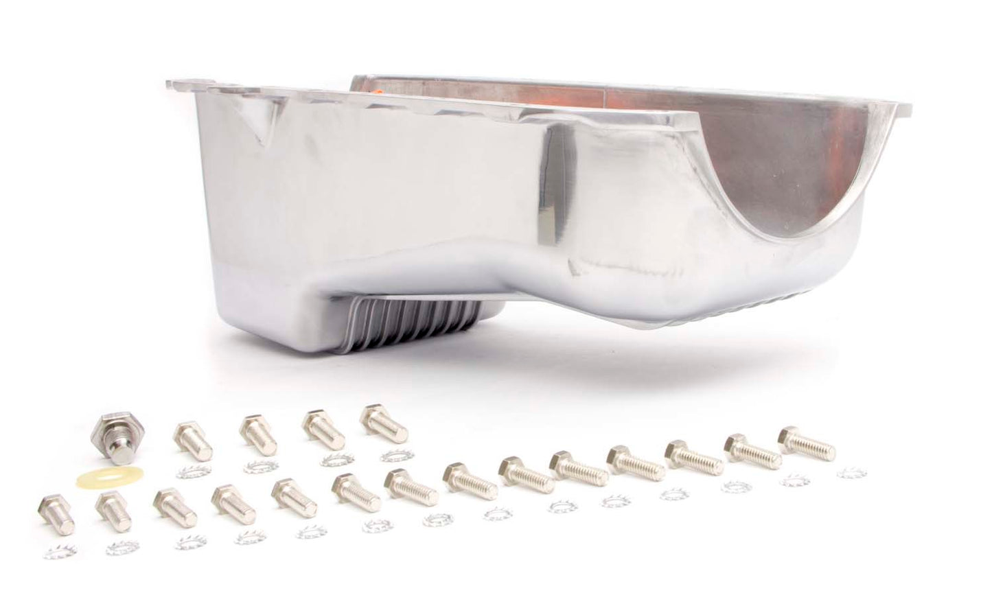 Racing Power Co-Packaged 86- SBC Alum Stock Oil Pan Polished RPCR8444