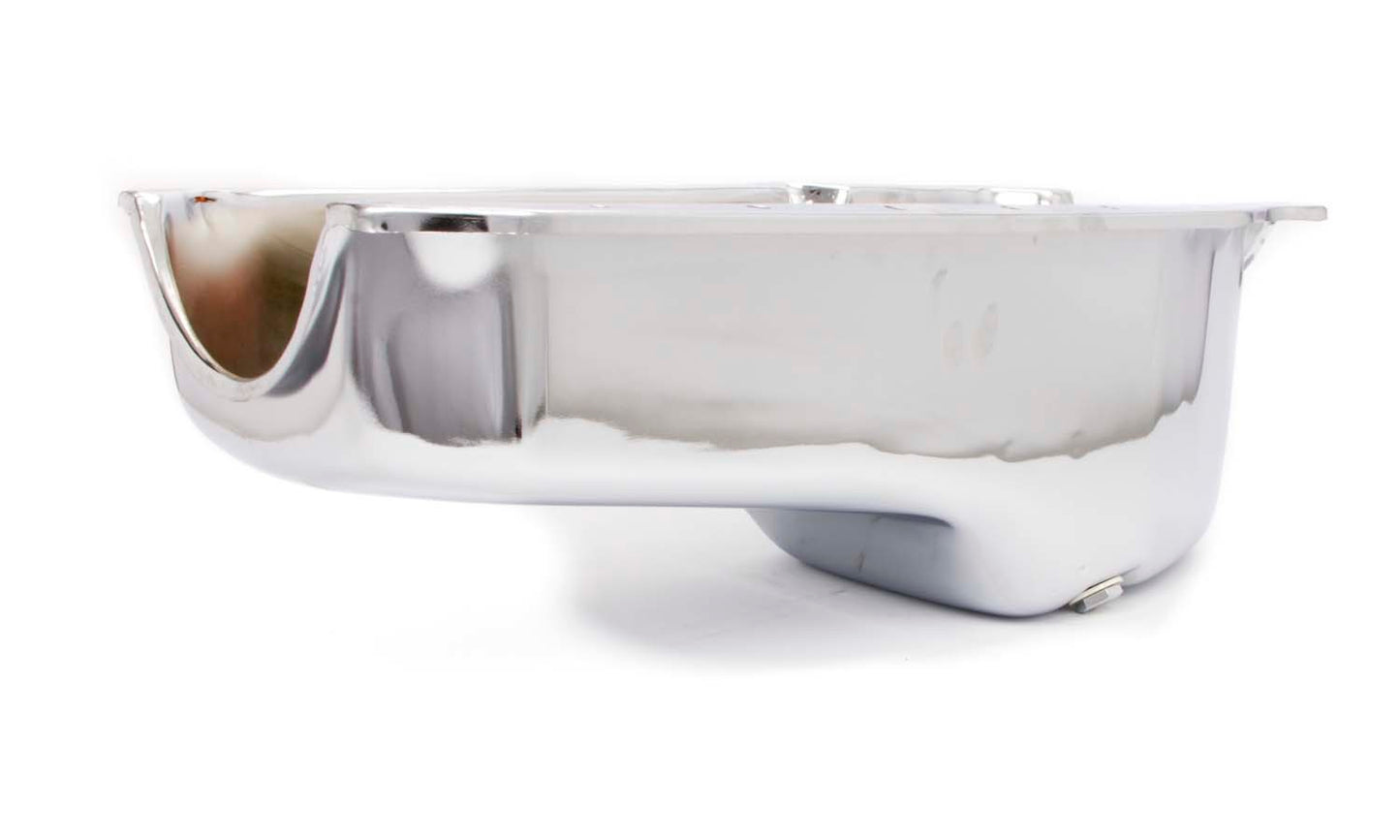 Racing Power Co-Packaged 86- SBC Steel Stock Oil Pan Chrome RPCR9414