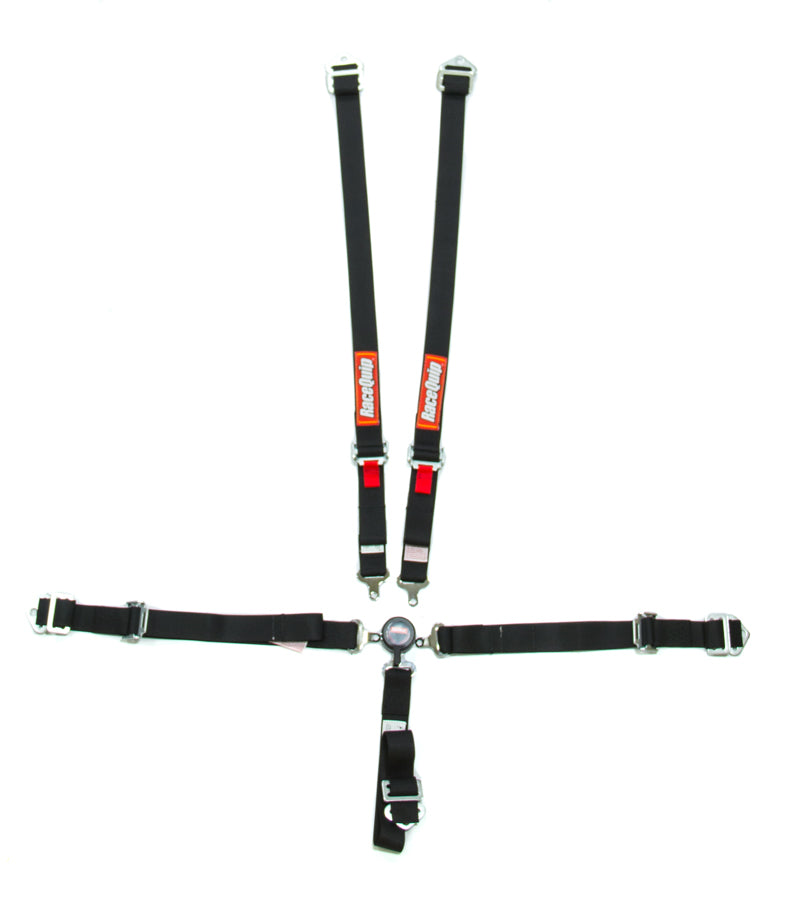 Racequip 5pt Harness Set Camlock Jr Black RQP739009