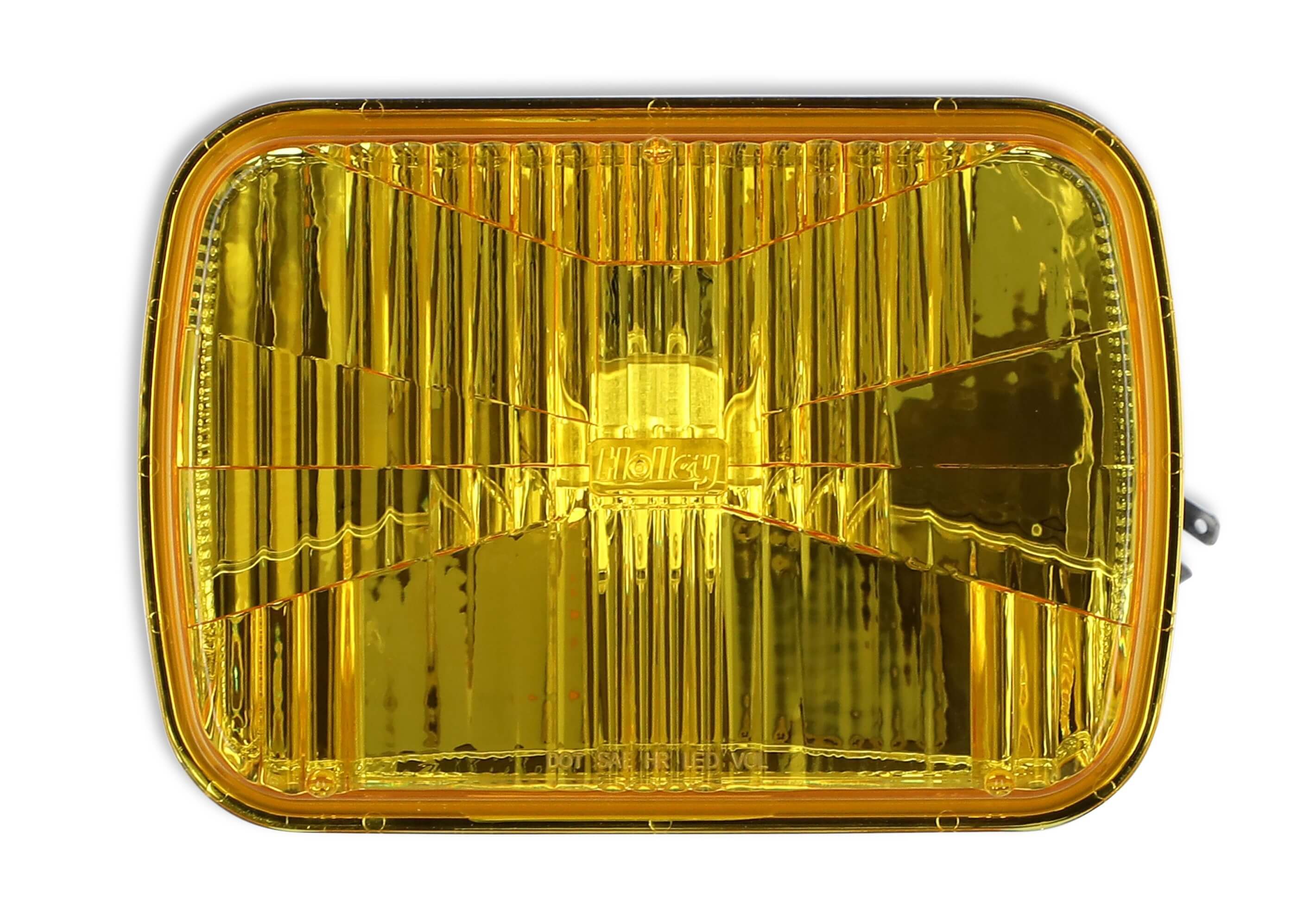 Retrobright Headlight LED Sealed 5x7 Rectangle Yellow Each RTBLFRB110