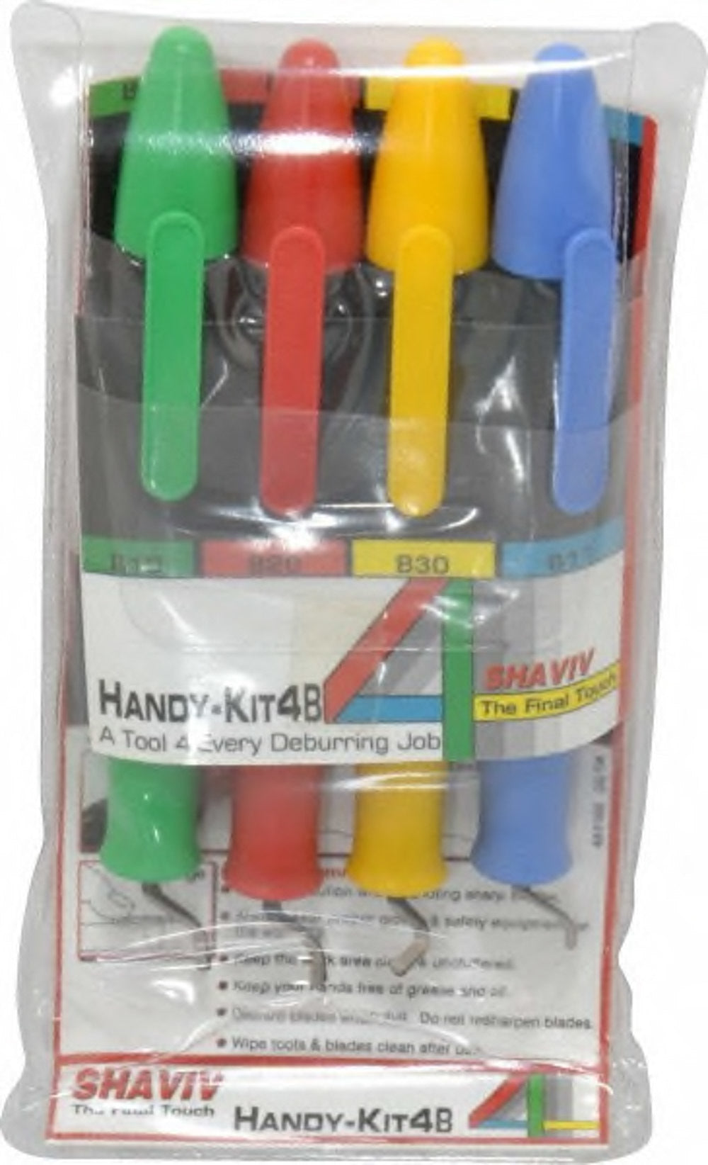 Shaviv USA Deburring Kit 4pc Glo-Burr Handykit SHA90042