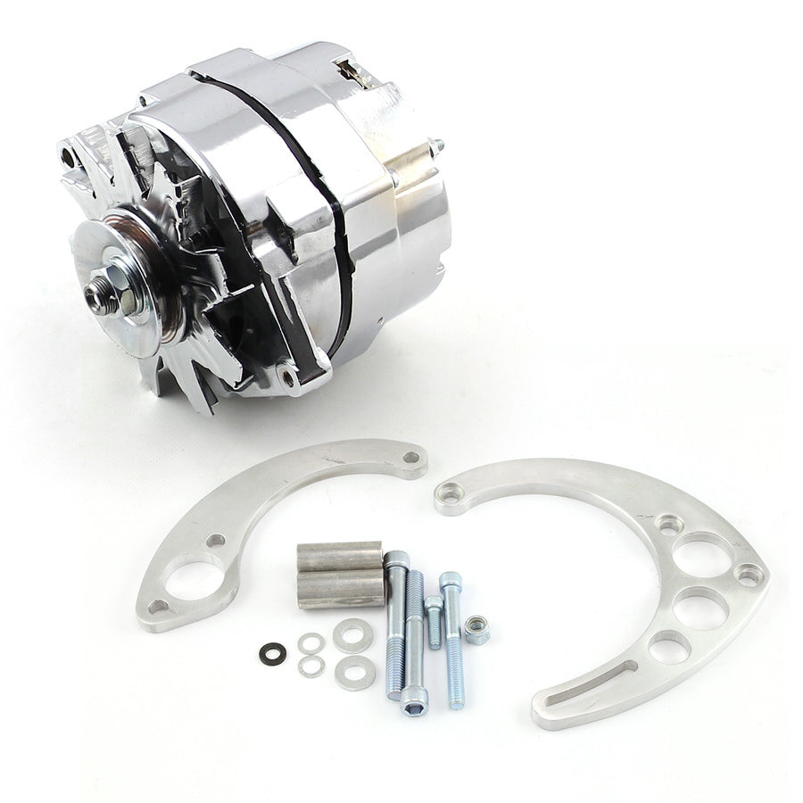 Speedmaster Alternator & Bracket Kit BBC 100amp - Chrome SPMPCE360.1104