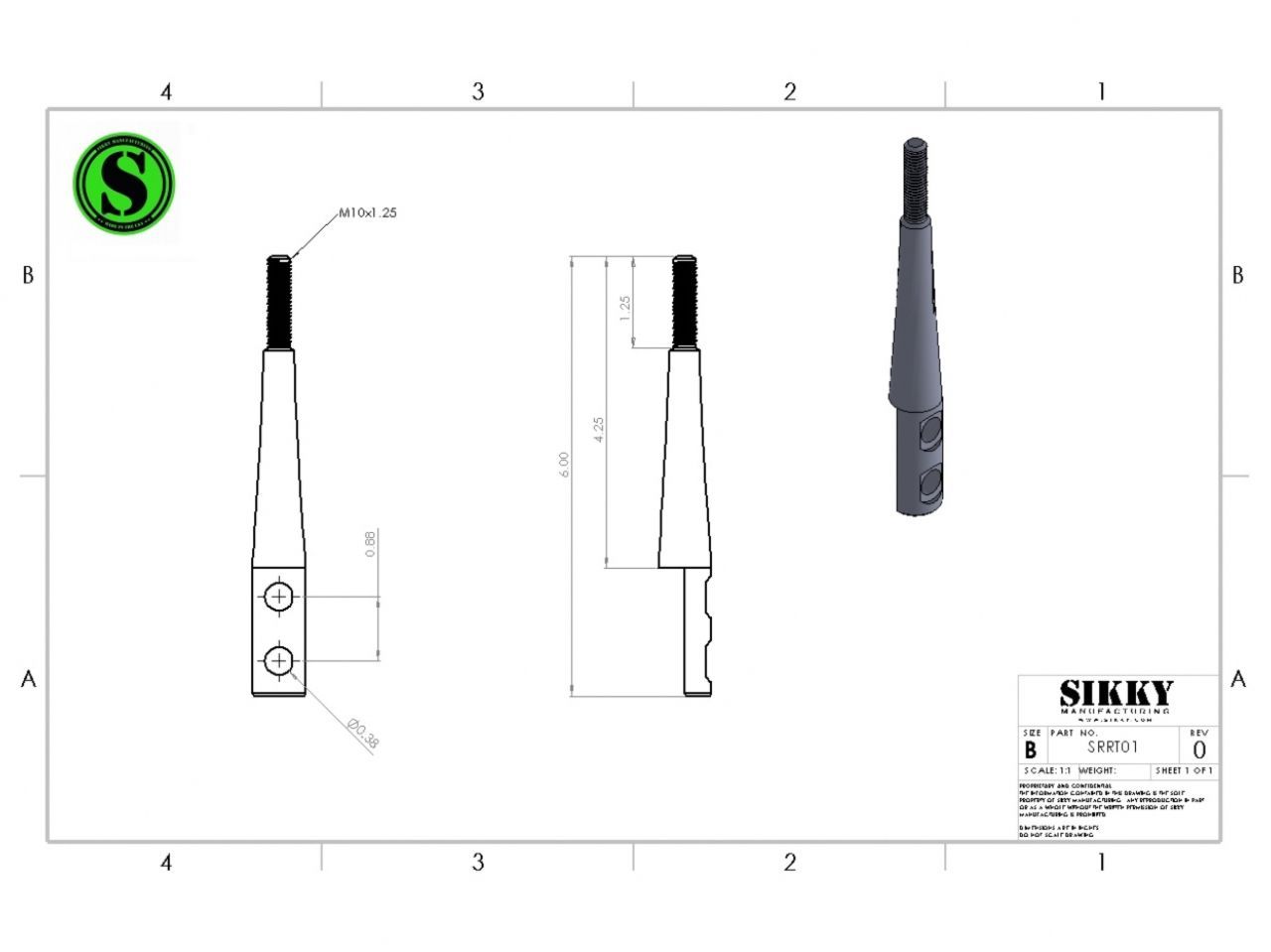 Sikky Vehicle Parts SRRT01 Item Image