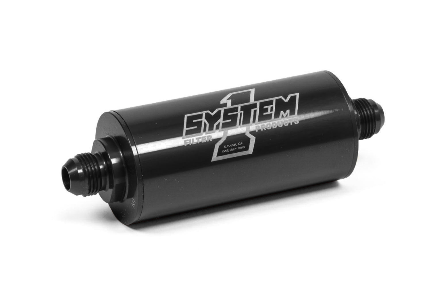 System One Inline Fuel FIlter - #8 Billet - Black SYS201-203408B