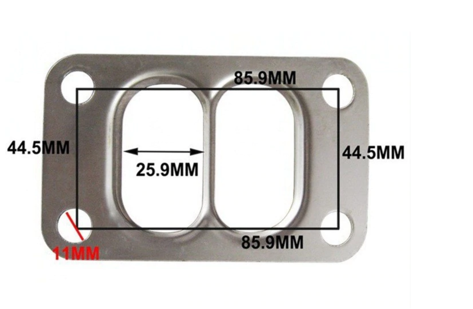 T3 Turbo Turbine Inlet Divided Gasket Stainless Steel304 Gasket T3 Inlet Gasket