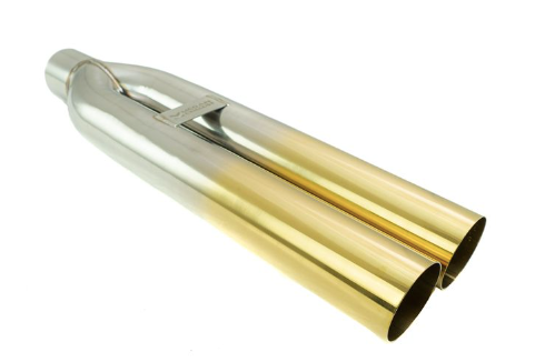 Megan Racing Universal 3" VIP Exhaust Tip "Blast Pipe" Style (weld-on) Gold Tip