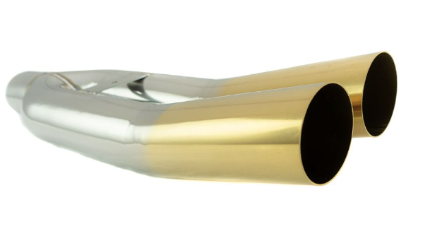 Megan Racing Universal 3" VIP Exhaust Tip "Blast Pipe" Style (weld-on) Gold Tip