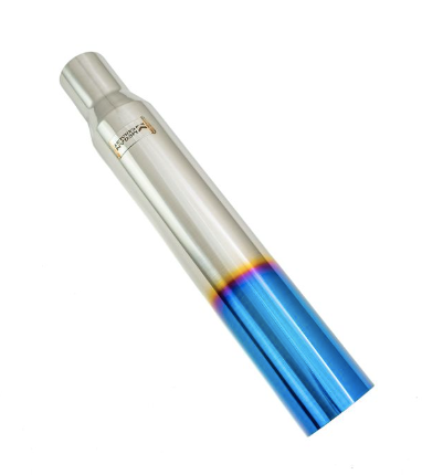 Megan Racing Universal 3" to 4" VIP Exhaust Tips "Blast Pipes" Style - Single Blue Tip