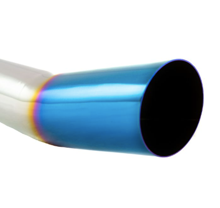 Megan Racing Universal 3" to 4" VIP Exhaust Tips "Blast Pipes" Style - Single Blue Tip