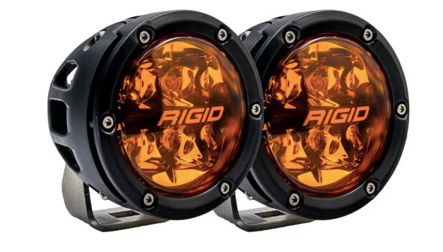 Rigid Industries 360-Series SAE Fog w/ Amber PRO Lens - White (Pair)