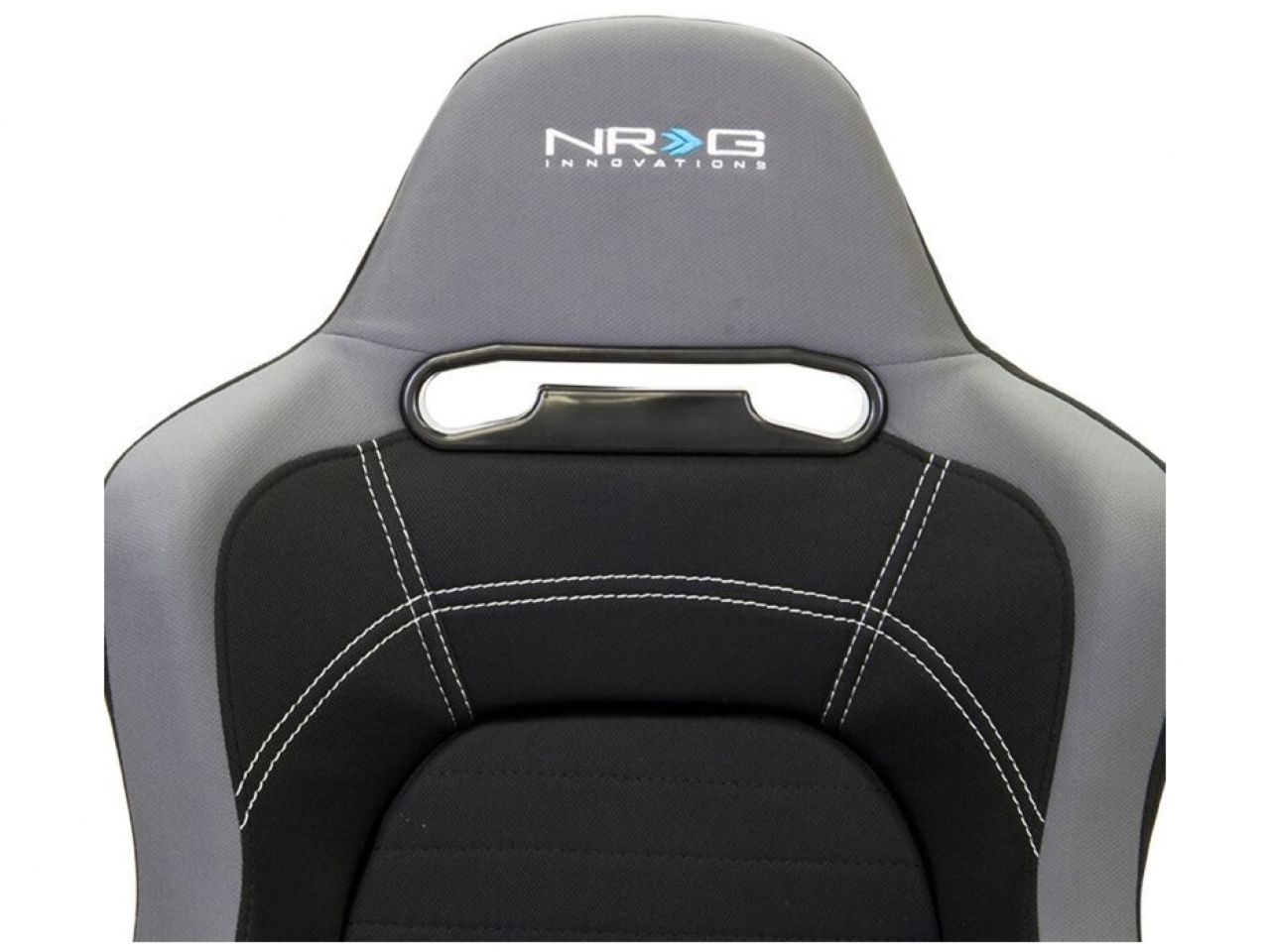 NRG EVO Style Cloth Sport Seat w/logo - Black