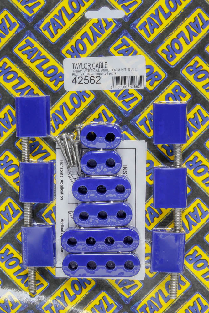 Taylor/Vertex 7-8mm Vertical Wire Loom Kit Blue TAY42562