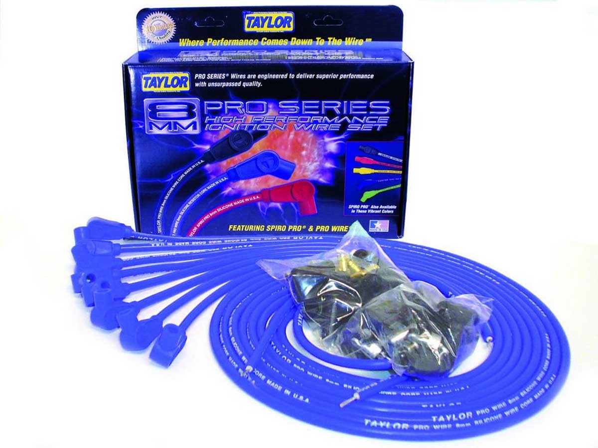 Taylor/Vertex 8mm Blue Pro Wire 90 Dgr TAY70650