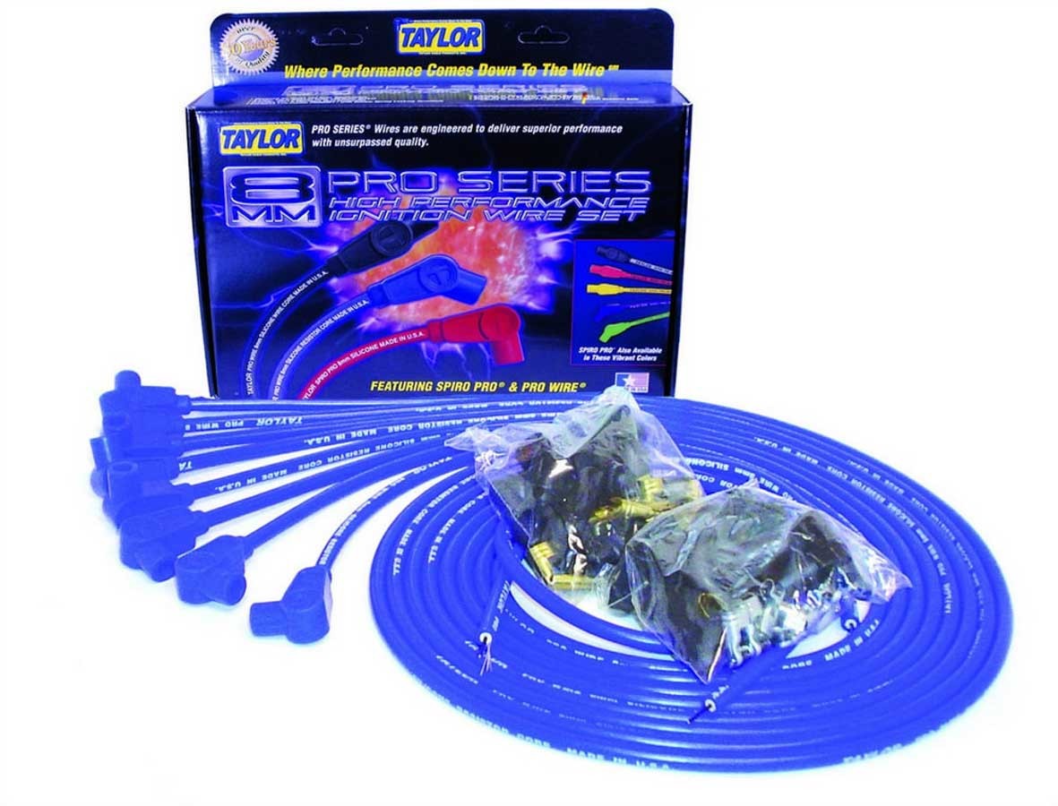 Taylor/Vertex 8mm Blue Pro Wire 90 Dgr TAY70651