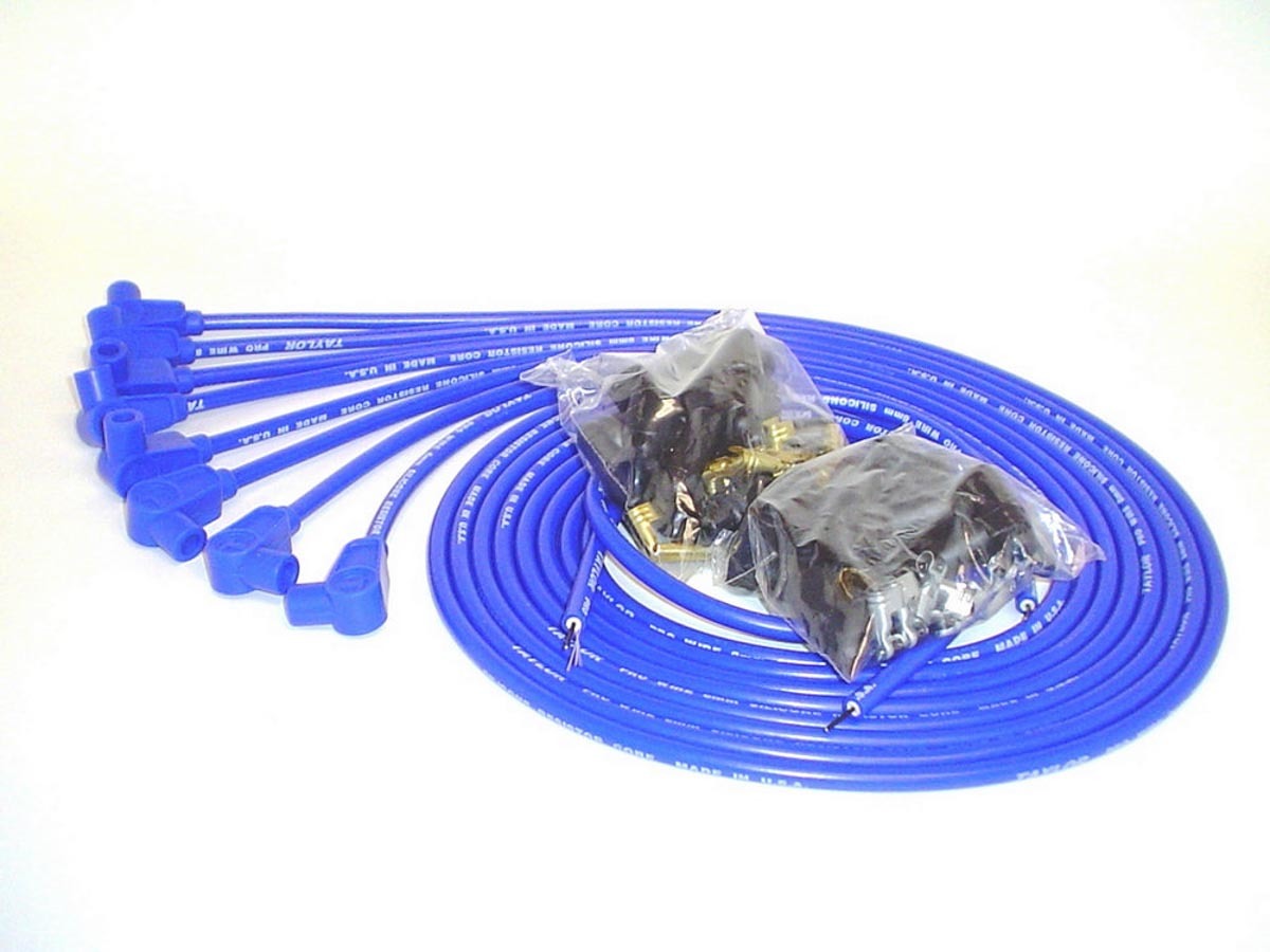 Taylor/Vertex 8mm Blue Pro Wire Vertex 90deg Boots TAY70660