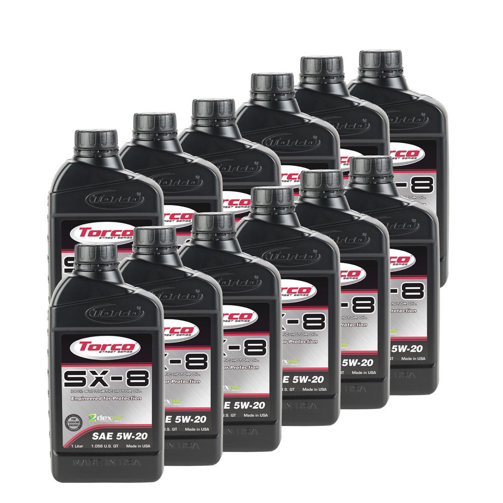 Torco SX-8 5w20 Synthetic Oil Case 12x1 Liter Dexos1 TRCA120520C