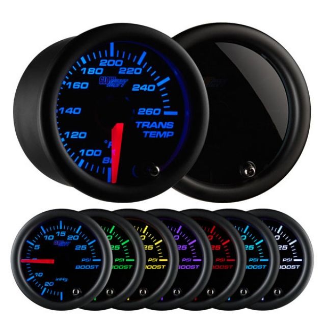 GlowShift Tinted 7 Color Transmission Temperature Gauge 52mm