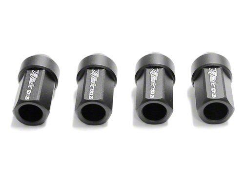 TiTek Aluminum Short Race Lug Nuts 4-Pack Black 12mm x 1.50