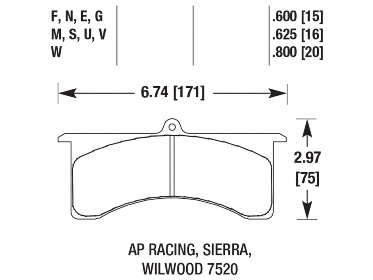 Hawk Brake Pads HB102G.600 Item Image