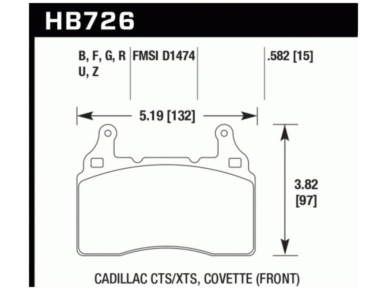 Hawk DTC-80 13-16 Chevy Camaro SS Race Front Brake Pads