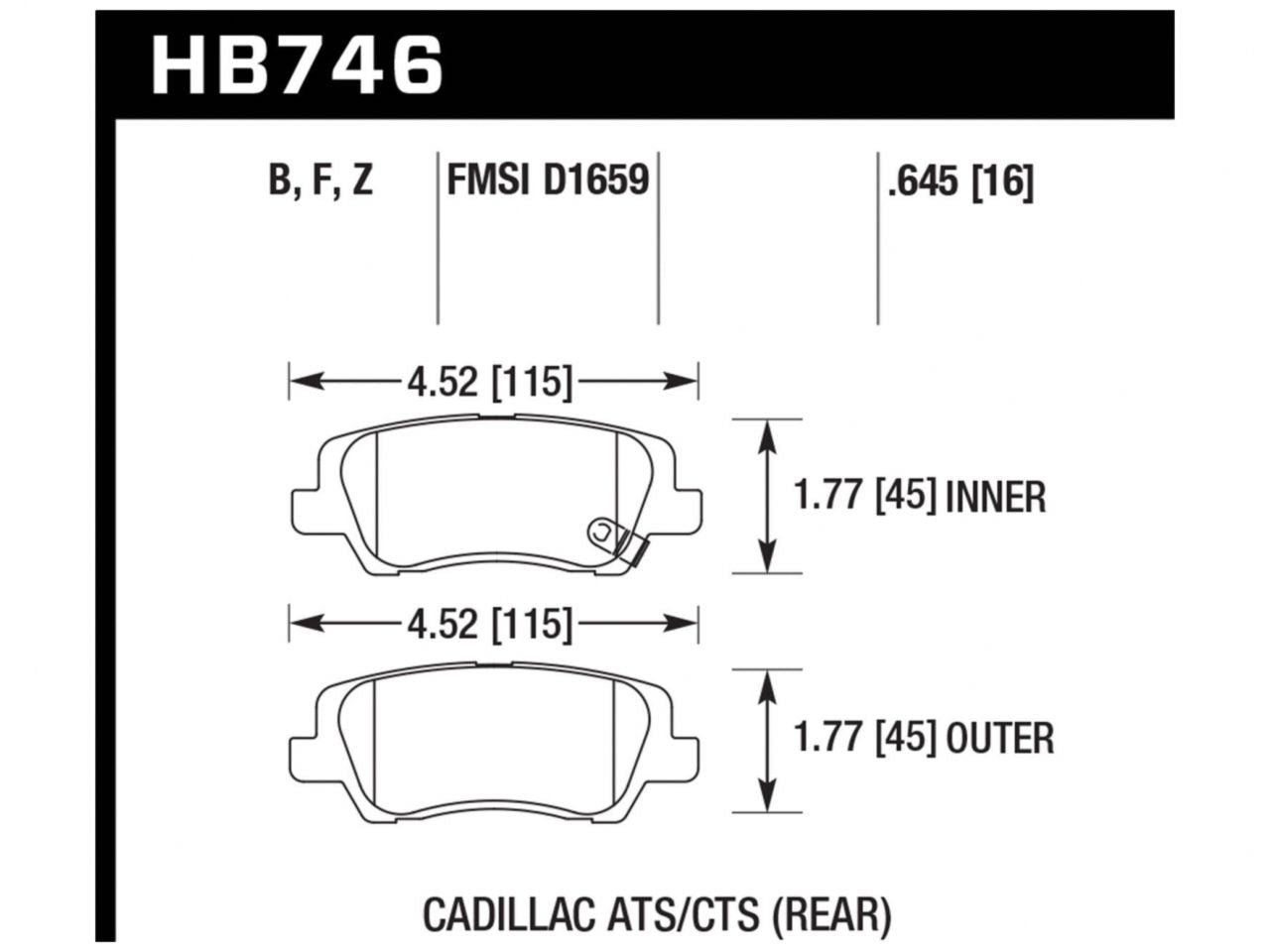 Hawk PC Street Disc Brake Pad HB764Z.628